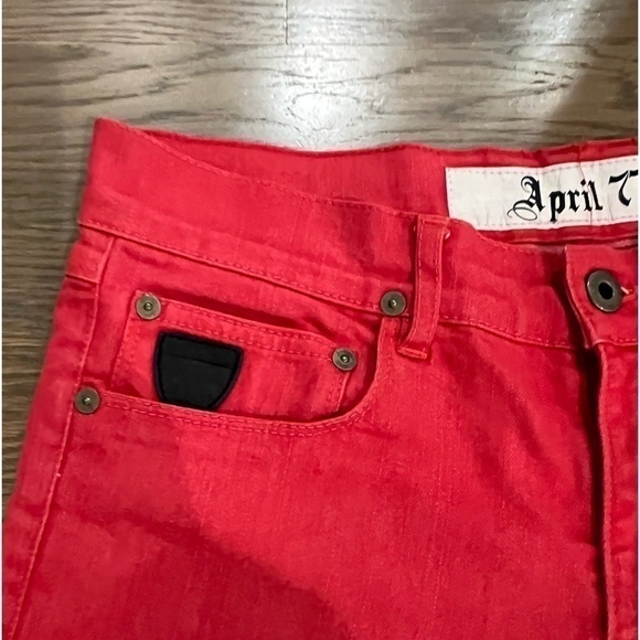 April 77 Joey colordrive red jeans 28 y2k maximalist pants E - Picture 4 of 8